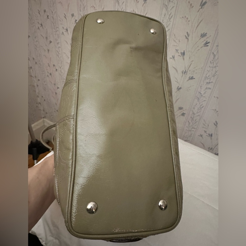 Coach Olive Green Patent Leather Tote - Picture 7 of 16